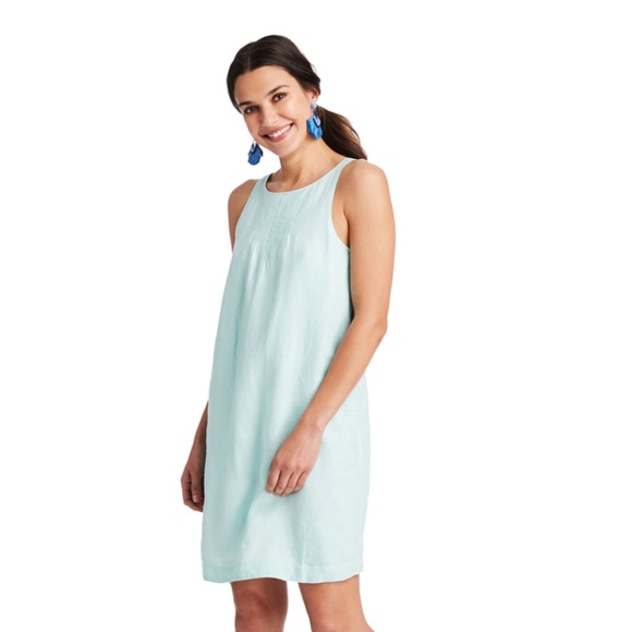 Vineyard Vines Linen Pintuck Cisco Swing Dress - Picture 3 of 5